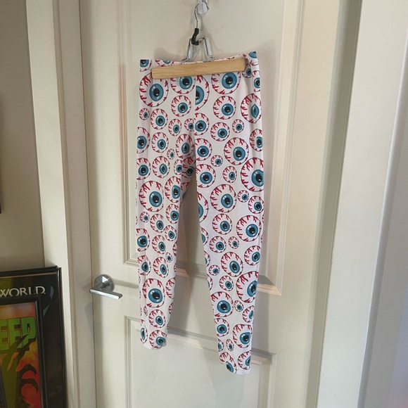 Mishka Eyeball White Leggings Keep Watch - Picture 1 of 5